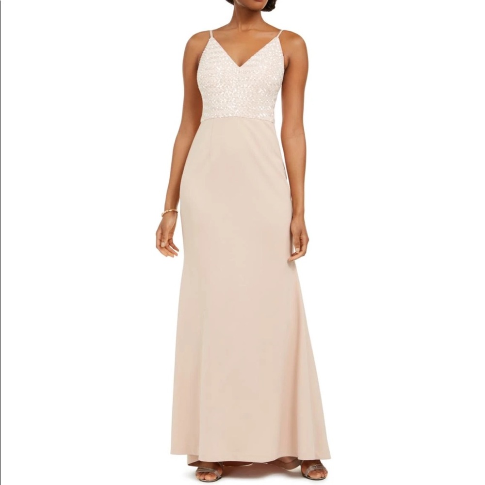 VINCE CAMUTO Sequined Maxi Evening Dress